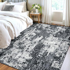 RELEANY Washable Area Rugs 4'x6' Non-Slip Modern Abstract Soft - Image 3