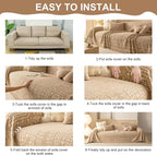 VClife Vintage Floral Boho Couch Cover, Soft Breathable Chenille Sofa Cover - Image 7