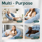 Bme 40" Ergonomic Wicker Papasan Chair - Image 6