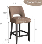 VKNOW Bar Stools Set of 2, Modern Counter Stools - Image 2