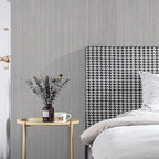 Grasscloth Peel and Stick Wallpaper Modern 15.7in x 118.1in Textured Linen - Image 2