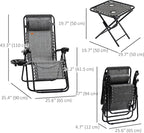 Outsunny Zero Gravity Chair Set - Image 5