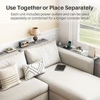 Kitstorack 2-Pack Dark Gray Console Table, 7.9" Deep Panel, Adjustable Height & - Image 7