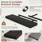 FLYJOE Floating Shelves for Wall, 30 Inch Floating Shelves Set of 2, Kitchen - Image 2