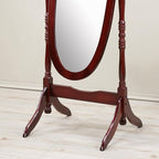 Roundhill Furniture Traditional Queen Anna Style Wood Floor Cheval Mirror - Image 2