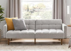 mopio Aaron 76.8" Couch, Small Futon Sofa Bed, Mid Century Modern Futon Couch by MopioInc