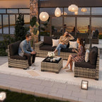 Patio Furniture Set, Wide Armrest Outdoor Furniture Set - Image 2