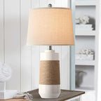 Hamucd White Boho Ceramic Lamps - Image 6