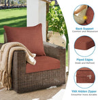Outdoor Deep Seat & Back Cushion Set, 24 x 24 Inch Water Repellent and Fade - Image 5