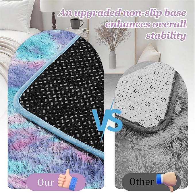 Fluffy 4x6 Area Rugs for Living Room Bedroom: Ultra Soft Shag Rug Non-Slip - Image 6