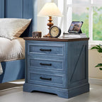 ACCOHOHO Farmhouse Nightstands Set of 2, 22 Inch Wide End Table - Image 2