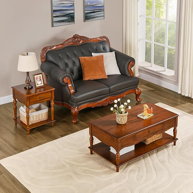 Rectangle Coffee Table with Drawers - Image 4