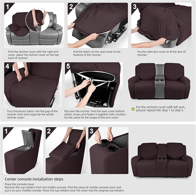 TAOCOCO Loveseat Recliner Cover - Image 6
