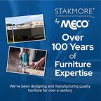 MECO Stakmore Classic Straight Edge Square Wood Folding Card Table, Oak - Image 8