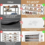 ROJASOP Shoe Rack with Covers 10 Tier Large Shoe Organizer Tall Shoe Closet - Image 7