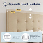 Allewie Upholstered Queen Size Platform Bed Frame - Image 4