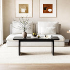 LITTLE TREE Farmhouse Coffee Table, 47 Inches Wooden Center Tables - Image 4