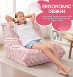 Hobestluk Bean Bag Chair with Memory Foam Ultra Soft Faux Fur Fabric Ergonomic - Image 4