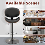 civama Bar Stools Set of 6 for Kitchen Counter, Adjustable Bar Height Chairs - Image 8