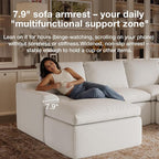 Novilla 133.8" Modular Cloud Couch, Modern Sectional Sofa - Image 16