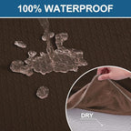 Smiry Waterproof Seat Covers for Dining Room Chairs Set of 10, Stretch Jacquard - Image 3