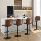 FIRAVOE Counter Height Bar Stools, Swivel Barstools Set of 4 - Image 8