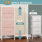 HIGDBFE Dresser with Hanging Rack, 4 Drawers Small Closet - Image 3