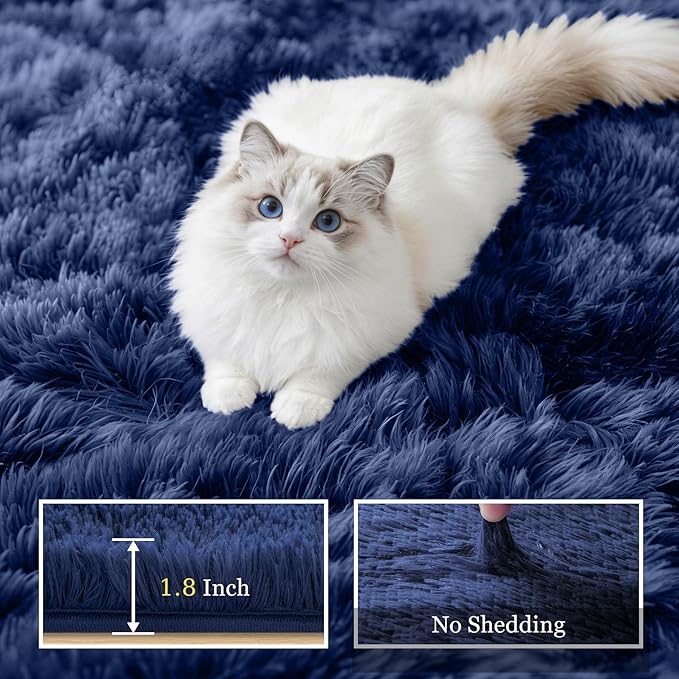 Fluffy Area Rugs 9x12 Living Room Bedroom: Ultra Soft Shag Rug Upgrade Non-Slip - Image 5