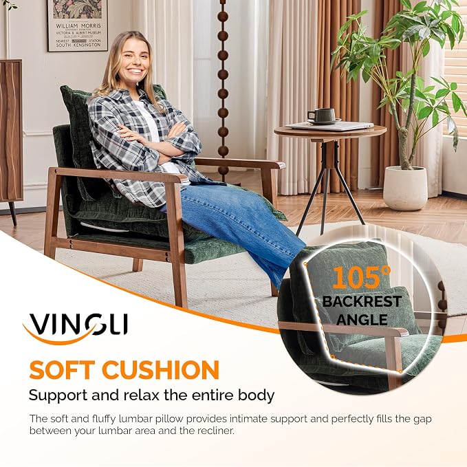 VINGLI Mid-Century Modern Cloud Accent Armchairs set of 2 - Image 6