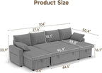 Sofa Bed, Apartment and Sunroom, Dark Gray - Image 2
