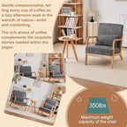 Beige Midcentury Modern Accent Chair - Image 4