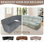 ALIECOM 100% Waterproof Recliner Sectional Couch Covers L Shape Stretch Corner - Image 7