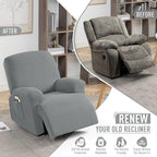TAOCOCO Oversized Recliner Chair Covers, 1 Seater Streach Recliner Covers Soft - Image 5