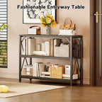 Homeiju Entry Table 40" Width, 3-Tier Entryway Table - Image 4