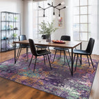 RELEANY Washable Area Rugs 6'x9' Non-Slip Modern Abstract Soft - Image 2