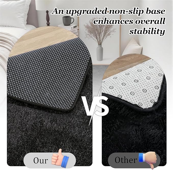 Fluffy Area Rugs 9x12 Living Room Bedroom: Ultra Soft Shag Rug Upgrade Non-Slip - Image 6