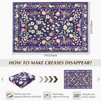 Area Rugs for Living Room, Washable 5x7 Purple Blue Vintage Rug for Bedroom - Image 2