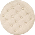 HomePop by Kinfine Fabric Upholstered Round Storage Ottoman - Image 10
