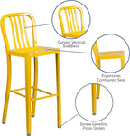 Flash Furniture Commercial Grade 30" High Yellow Metal Indoor-Outdoor Barstool - Image 4