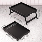 Fibogollo 4 Pack Bamboo Bed Tray Table - Image 2
