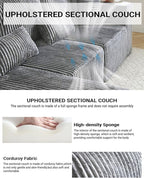110” Modular Sectional Sofa, Cloud Sectional Couch - Image 3