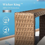 SUNSHINE VALLEY 2 Pieces Patio Furniture Set, Outdoor Rattan Wicker Armchairs - Image 5