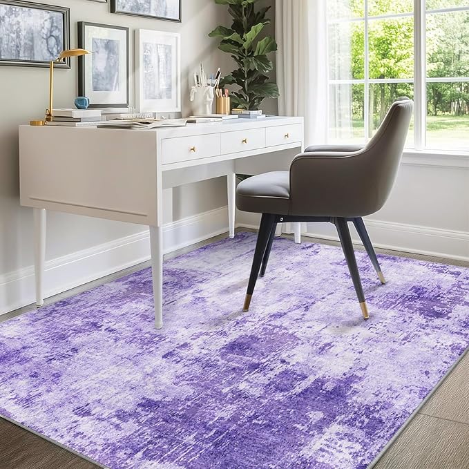 RELEANY Washable Area Rugs 5'x7' Non-Slip Modern Abstract Soft - Image 7