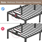 ROIL 14 Inch White King Bed Frame - Image 6