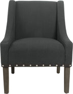 Homepop Home Decor | Upholstered Classic Swoop Arm Accent Chair | Accent Chairs - Image 4