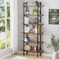 6 Tiers Bookshelf Organizer Industrial Shelf, Modern Open Display Storage by EternalHome