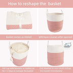 XUANGUO Cotton Rope Laundry Basket Hamper - Image 6