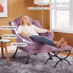 MBOOYOME Lazy Chair with Ottoman, Modern Accent Lounge Armchair with Side - Image 7