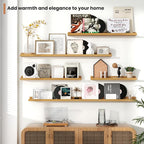 Fun Memories Picture Ledge Shelves Set of 4, 36 Inch Rustic Wall Mounted - Image 7