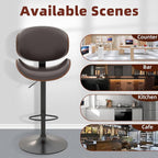 civama Bar Stools Set of 6 for Kitchen Counter, Adjustable Bar Height Chairs - Image 8